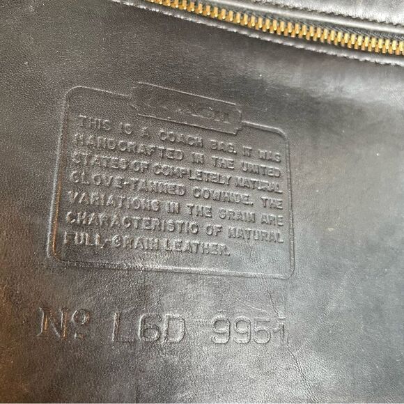 Vintage 90's Coach Classic Patricia's Legacy Bag #9951 Leather Black Saddle‎ - Picture 15 of 16